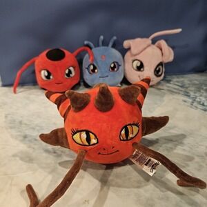 Miraculous Ladybug Miraball Surprise Kwami Plush Lot of 4 Tikki Plagg 4-5"